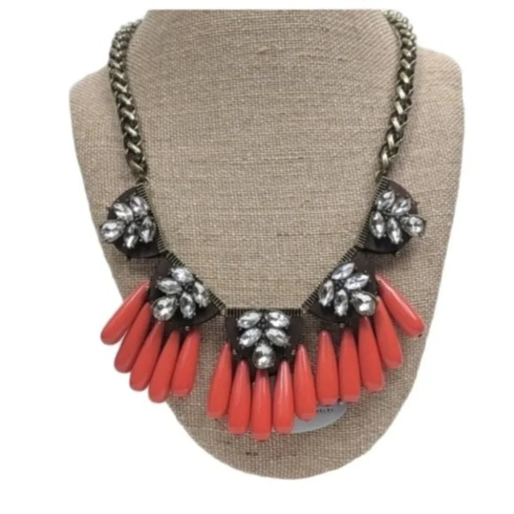 Baublebar Crystal Orange Statement Necklace